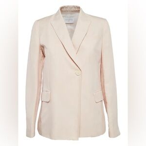 Sandro / single breasted Suit Blazer light pink ramie jacket 38 XS